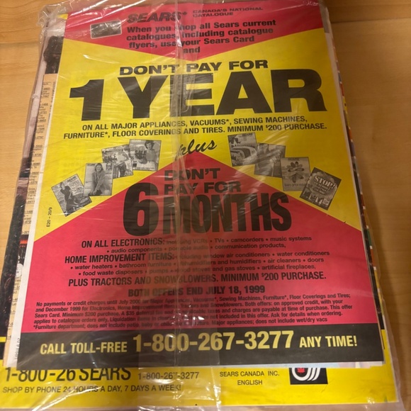 1999 Sears Fall & Winter Catalogue, Sealed Unopened - Picture 2 of 3